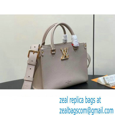 Louis Vuitton Grained calf leather Lock  &  Go Bag M23437 Dove Gray 2024